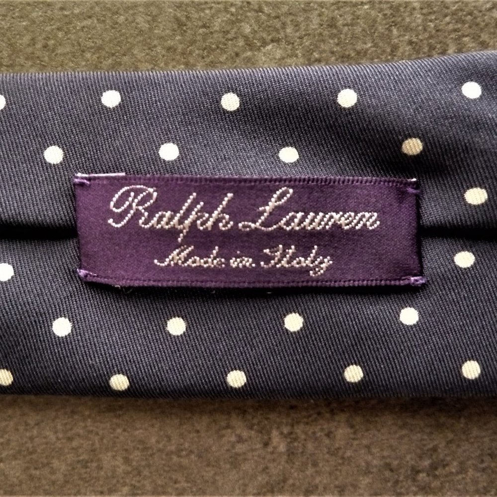 Authentic RALPH LAUREN 100%Silk Tie. Made in ITALY